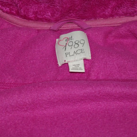 Children's Place Girl Pink Fleece Sweater(7-8) - Picture 7 of 8